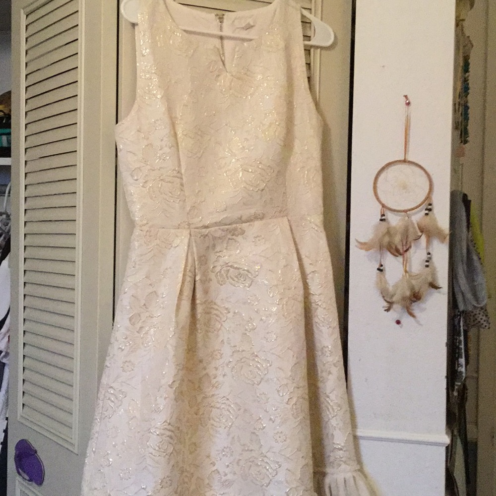 Ivory charming Charlie’s knee length dress